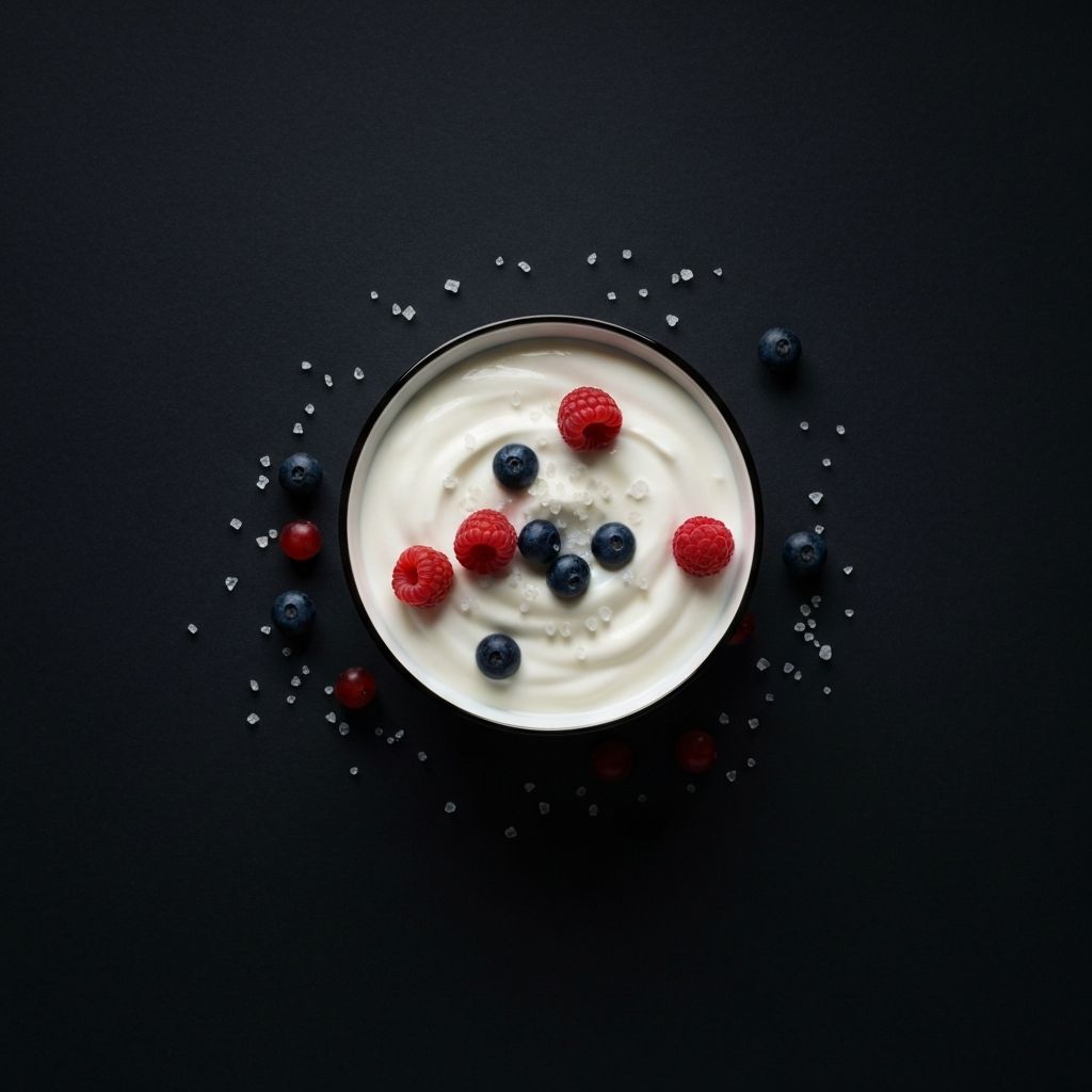 Greek yogurt and berries with electrolytes